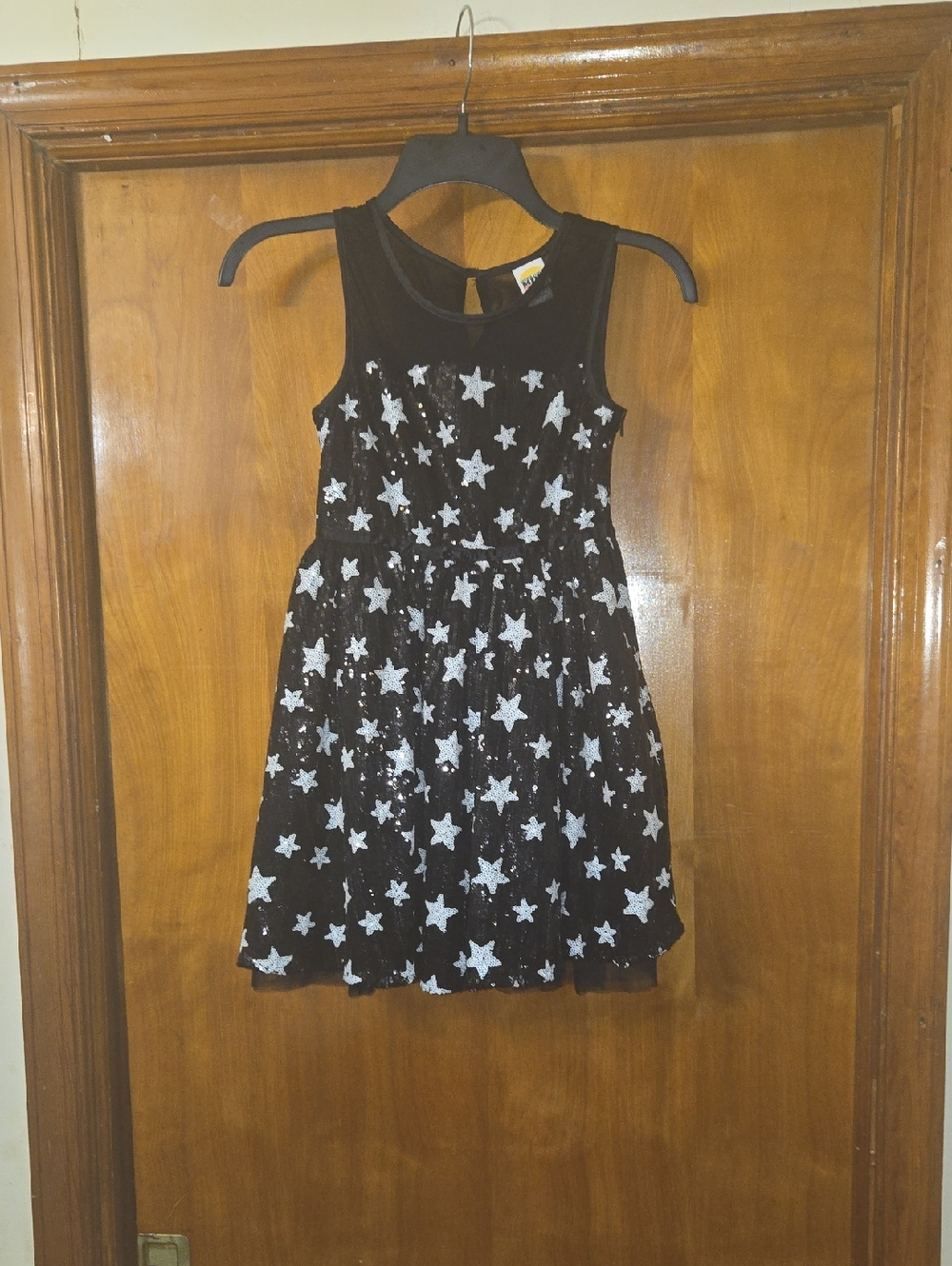 Girls Black Star Print Party Dress Harajuku Mini